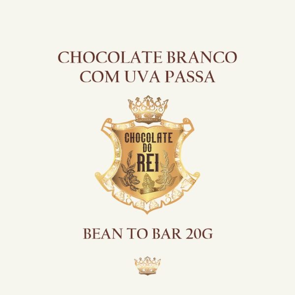 Chocolate branco com uvas passas - Chocolate do Rei